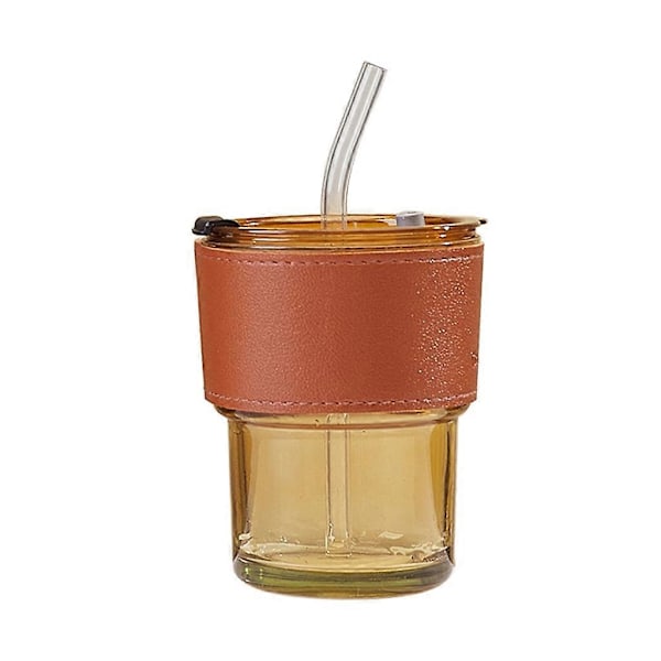 Pillilasit Smooth Cups Travel-Tumbler jääkahville, suuret helmi-juomat Amber