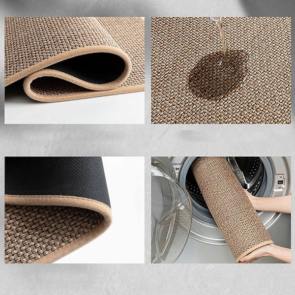 Skridsikker Køkkenmåtte Vandafvisende Køkkenmåtter Vaskbar Gulvmåtte Hjemmeindretning Beige