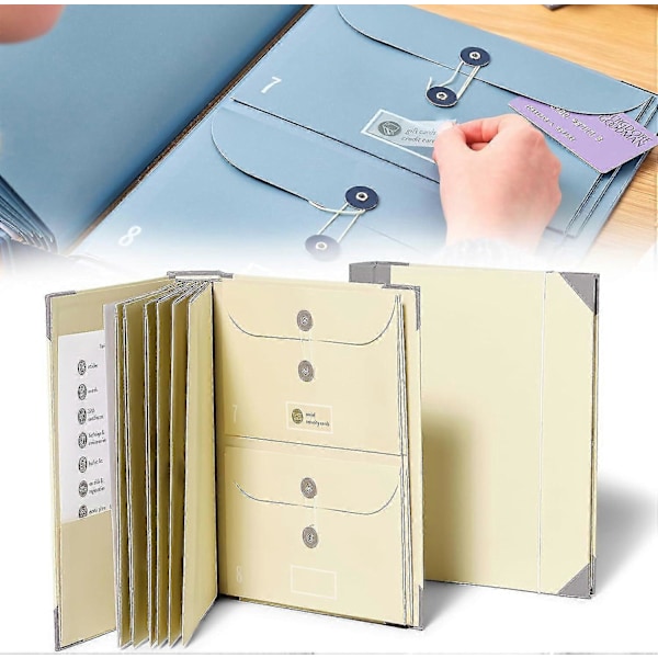 Dokumentmapp Folio, i Fall Jag Försvinner, För Viktiga Dokument, Nödbindare, Födelsebevis, Personnummerkort, Pass beige