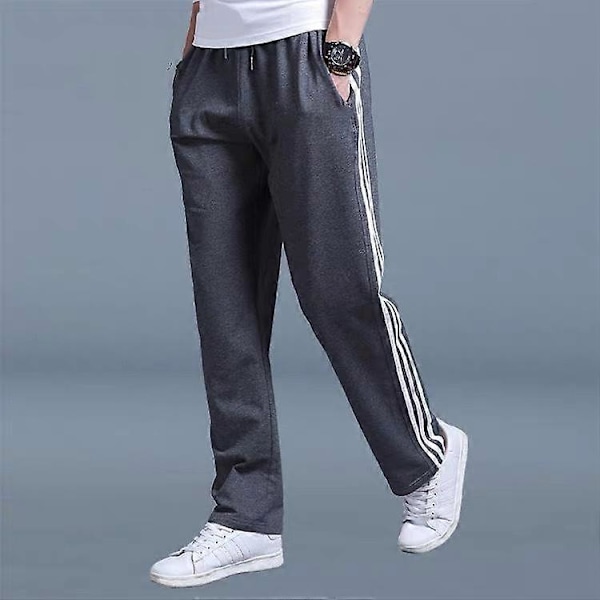 Joggingbukser Herrebukser Stor Størrelse Løse Casual Studenter Joggingbukser Herre Straight Bukser Lange Bukser dark grey 5XL