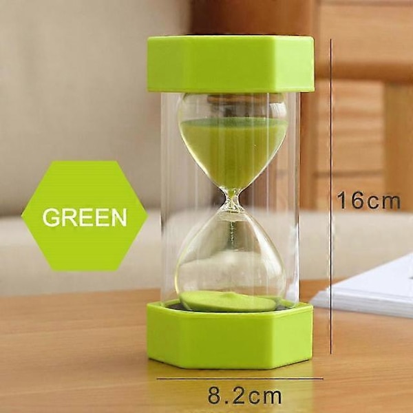 Tidsglas 30 Minutter Sandur Ur Plastik Sandglas Green 30 Minutes