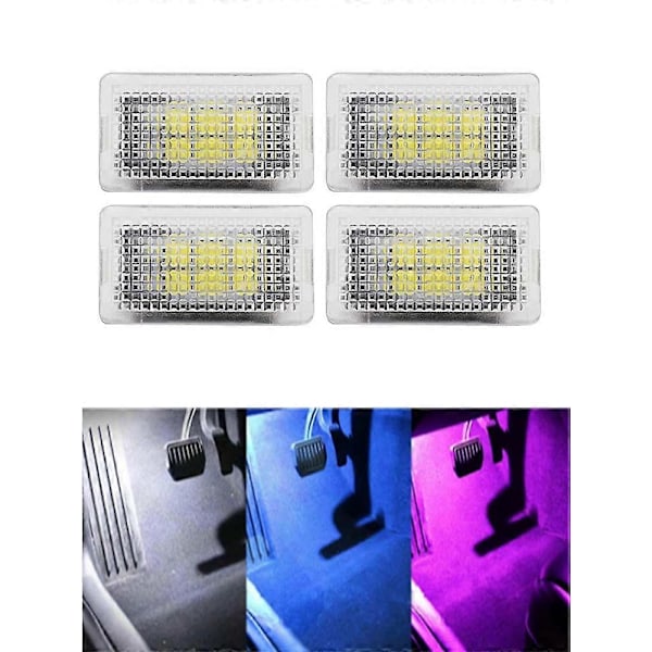 Tesla Model 3/Y/S/X Ultra-Lysende Indvendig LED Belysningssæt - Bagagerumslys, Dørpuddellelys (4 stk./sæt) - 6000k White