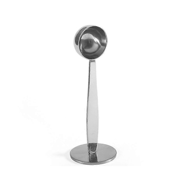 Kaffemåleske 2 I 1 Rustfrit Stål Kaffeske Kaffe Tamper til Måling af Malede Kaffebønner Stående Ske til Hjemmekontor