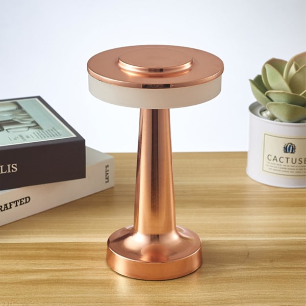 Bordlampe med berøringssensor, 3 fargemoduser, oppladbar, for barnerom, kontor, hjem, nattlys for barn, barnerom, 100% ny gold