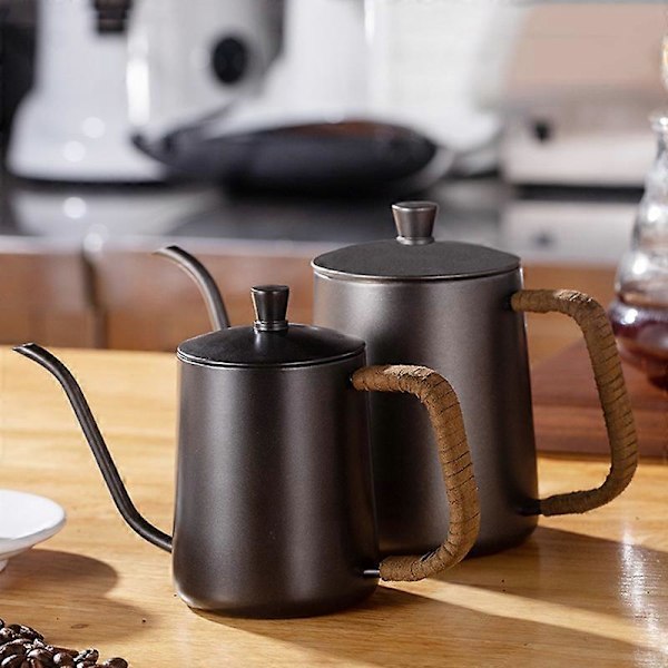 Häll över vattenkokare med smal pip, anti-skållning, rostfritt stål, lång svanhals för kaffebryggare Silver 1
