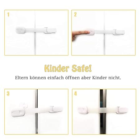 Barnesikring for skap og skuffer - selvklebende