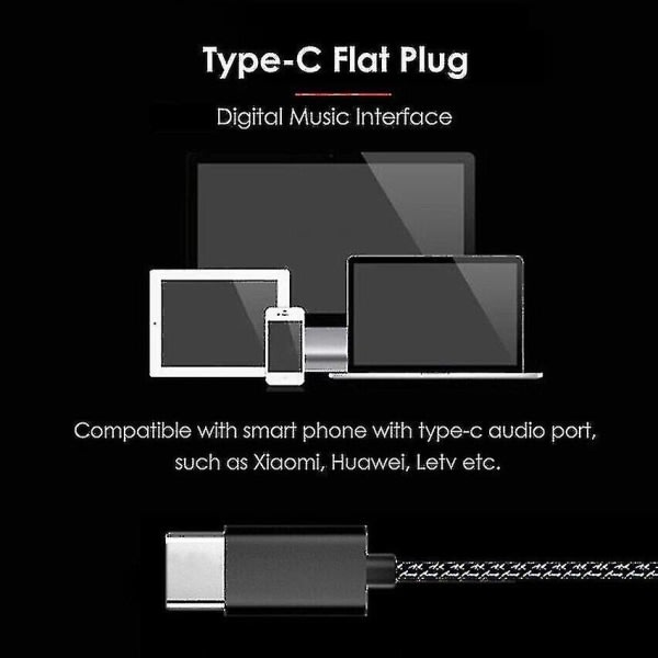 Hörlurar Type-C In-Ear USB-C hörlurar Trådbundna hörlurar med mikrofon