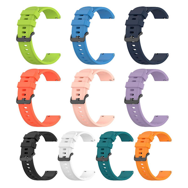 Armband i Mjuk Silikon 20/22mm Smartwatch Rem Ersättningsarmband Tillbehör för Amazfit Gtr 2e/gts 2e/bip/bip U Green 22 mm