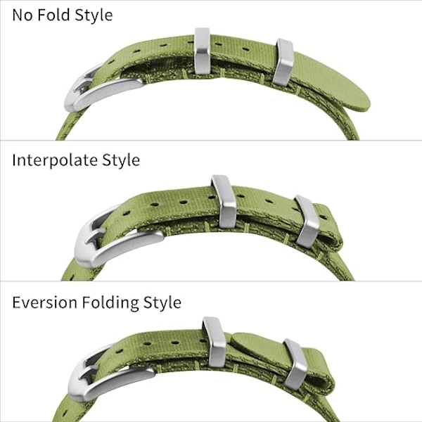 Klockarmband i nylon - Mjukt klockarmband för män och kvinnor - Ersättning för segelduksarmband för smartklocka med spänne 20 mm