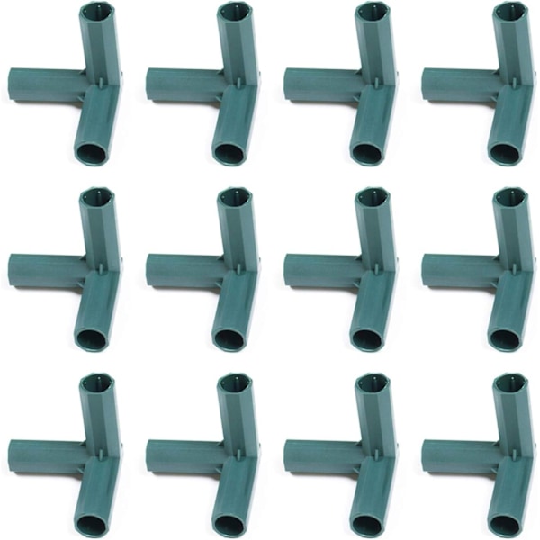 12 kpl 3-tie 16 mm PVC kasvihuoneen runkoliittimiä