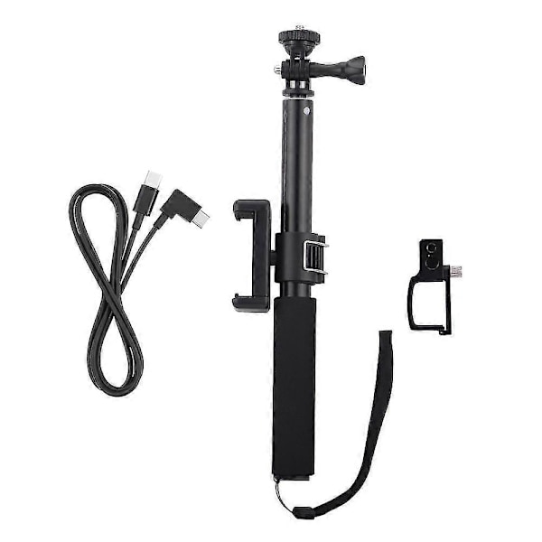 Selfie Stick för DJI Osmo Pocket 2 Handhållen Gimbal Stabilisator Typ-c/Android Telefonklämma Modul Förlängningsstång - Typ-c till Typ-c