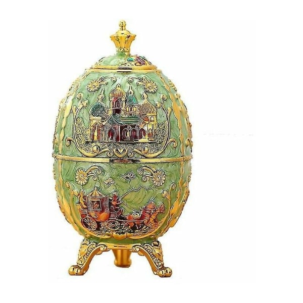 Fabergé-munat, keisarilliset Fabergé-munat Fabergé-munat Pääsiäismunat Käsin maalattu emali Fabergé-munalaatikko Hammastikkulaatikko (huippu Punainen linna), 7*7*15cm