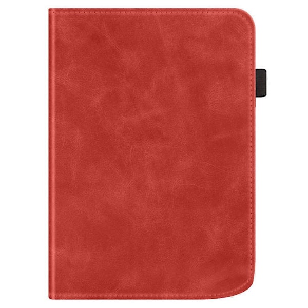 Skyddsfodral med stativ i PU-läder för PocketBook Verse PB629 E-läsare, automatisk väckning/sömn Red