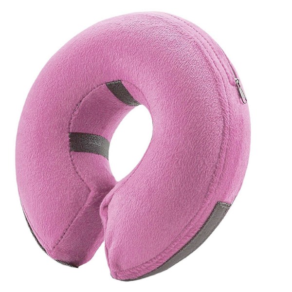 Uusi Ilmatäytettävä Koiran Kaulus - Säädettävä Koiran Donut-Kaulus Eläimille Pink M