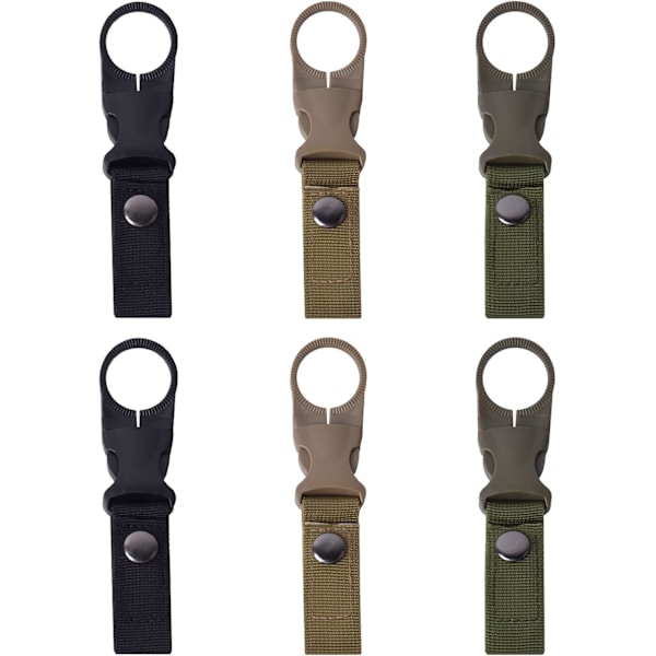 Vattenflaska Hängande Rem 6 PCS Hängande Spänne Bärbar Vattenflaska Spänne Haka Nylon Rem Spänne Remklämma