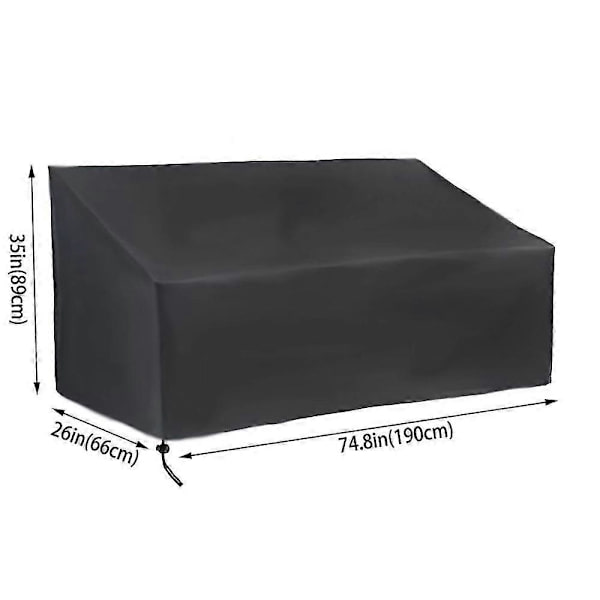 Trädgårds Bänköverdrag Väderbeständigt Skyddande Överdrag 2/3/4 Sitsplatser Bänk Trädgårdsmöbler Överdrag 190x66x89cm