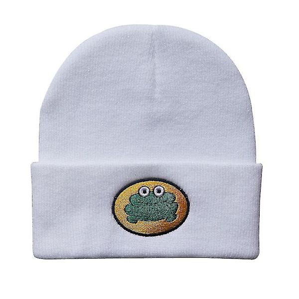Parappa The Rapper Beanie - Broderad Vinterhatt - Groda Stickad Hatt - Bomulls Skullies Beanies Hatt Orange