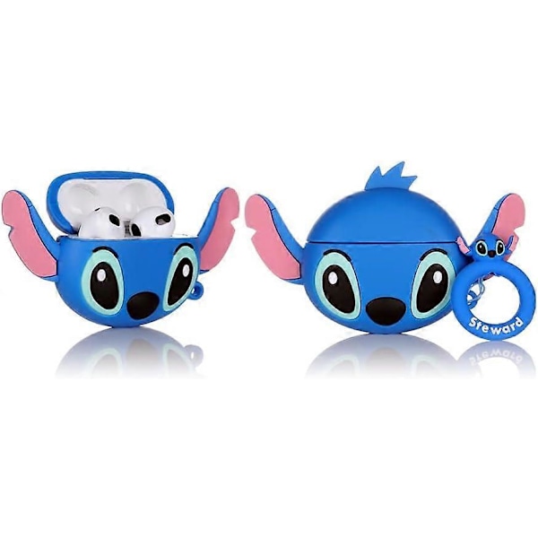 Passform designad för Airpods 3:e generationen 2021, Silikon Tecknad Söt Fodral Skyddande Stötsäkra Skal för Airpods 3 Big Ear Stitch standard