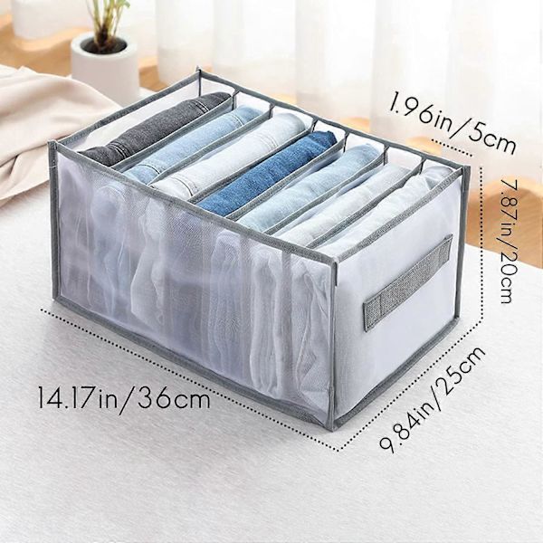 Garderobe Organiser System til Jeans, Bukser, Skjorter, Opbevaringskasser, Skuffeboks i Garderobe, Skuffe
