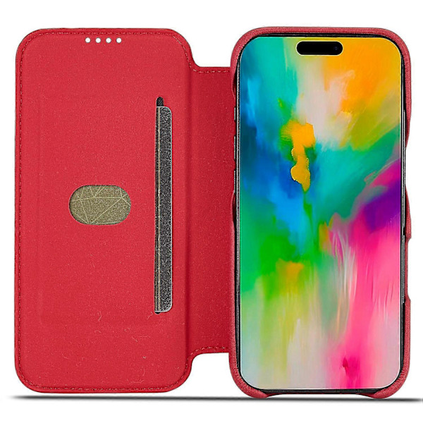 LC.IMEEKE Etui til iPhone 16 Pro Max med kortholder, stativ og lædercover Multicolor Style D