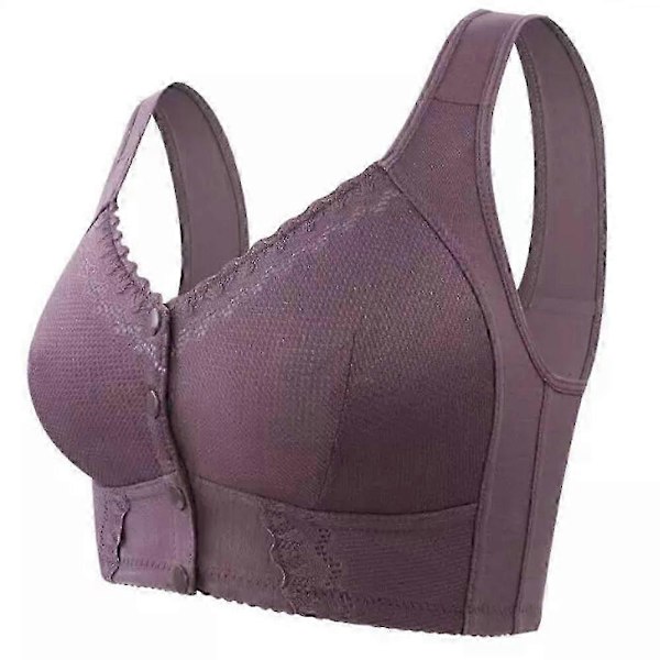 Evybliss Rintaliivit, Moona Rintaliivit - Edestä Suljettavat Hengittävät Rintaliivit Seniori-ikäisille Purple 40/90