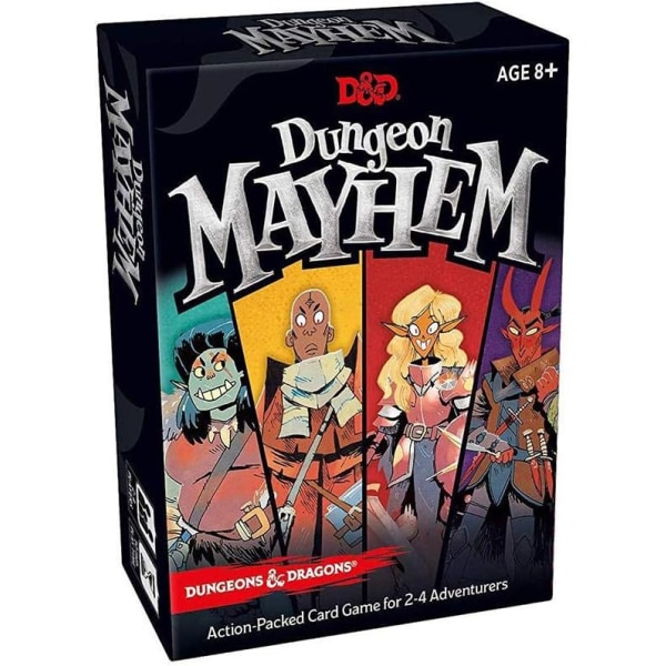 Dungeons & Dragons: Dungeon Mayhem-kortspil, flerfarvet, 2,49 x 9,91 x 12,7 cm