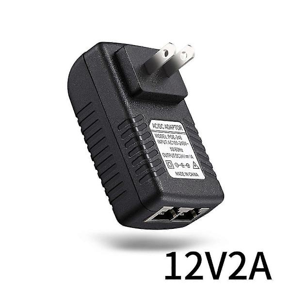 Poe Injector Strömförsörjningsadapter för Ipc-kamera Dc24V 1A EU-kontakt