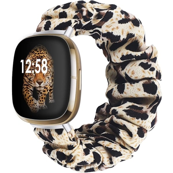 Armband kompatibel med Fitbit Sense / Versa 3, armband för kvinnor Leopard