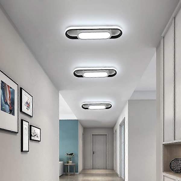 Modern LED Taklampa, 24W 1800LM Rektangulär Taklampa, Kallvitt Ljus 6000K Akryl Taklampa för Vardagsrum, Sovrum, Kök, Hall