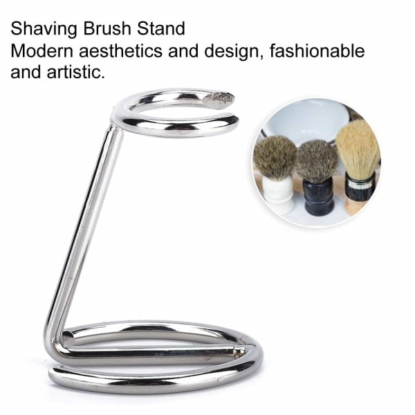 Razor og Kostestativ, Rustfrit Stål Skrabe Kostestativ Moderigtigt Skrabe Kostestativ Skrabe Kostestativ Holder Barber Værktøjer Silver