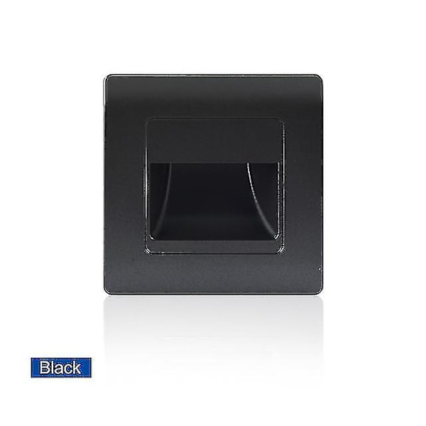 Indbygget LED Vægskinne PIR Bevægelsessensor Trappe Lys AC85-265V Trinlys Gangbelysning Indendørs Vægskinne Black Sensor