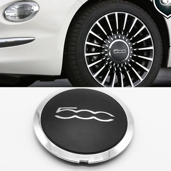 133 mm:n Fiat 500 -pyörien keskiönavat hopeanväriset