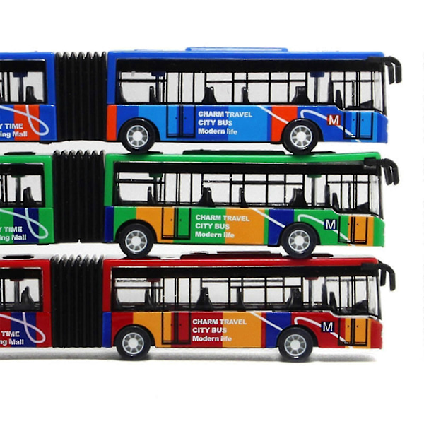 Realisttisk Barnbuss Leksak Pedagogisk Bussmodell Kreativ Gåva För Barn Blue