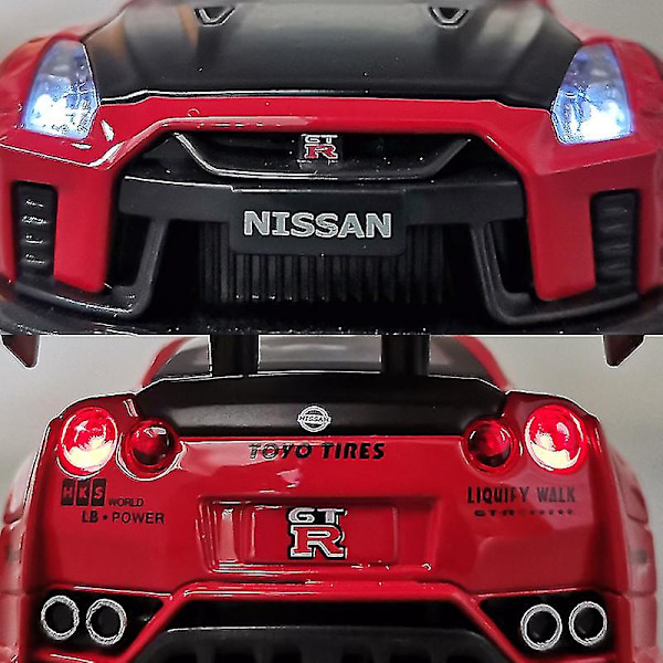 Uusi 1:32 Nissan GTR GT-R R35 Metalliauto Malli Valettu Auto Leikkiautoja Lasten Leikkikalut Lapsille Lahjat Poikien Leikkikalut SXQ Purple