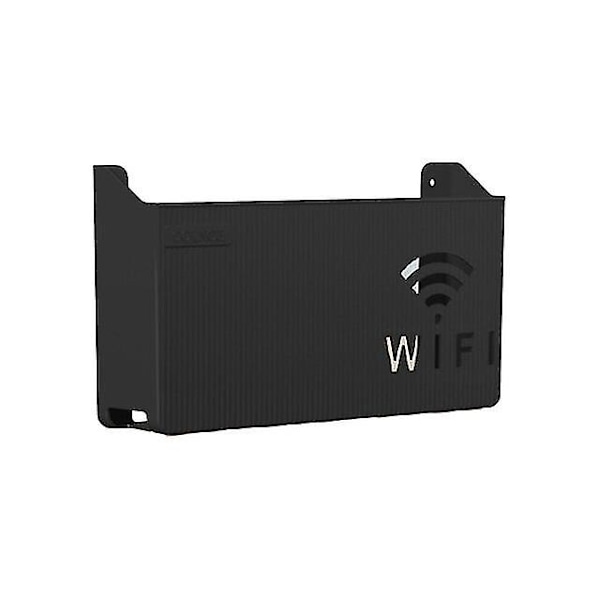 Trådlös Wifi Router Hylla Förvaringslåda Väggmontering Abs Plast Organizer Låda Kabel Ström Fäste Organizer Låda Hemförvaring Black