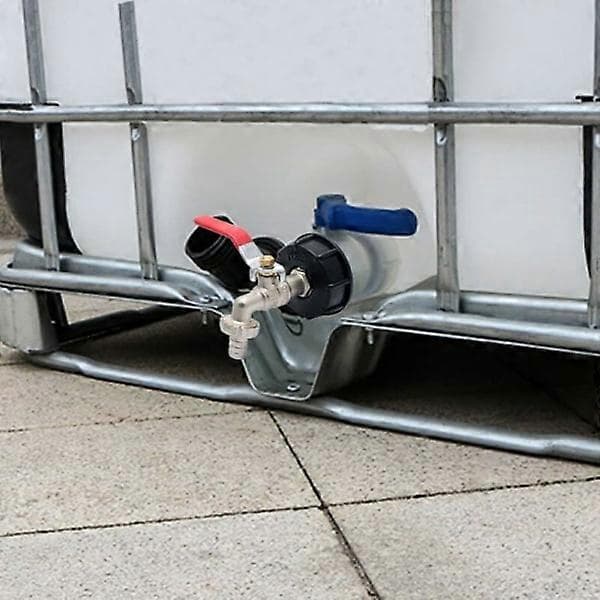 IBC Tank Adapter S60X6 Ersättningsventil Koppling 1/2\" Slang - -