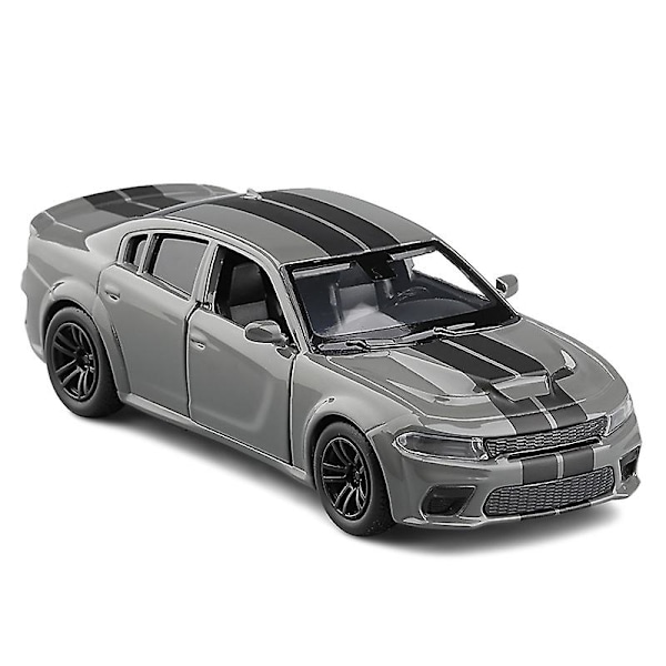 1:36 Dodge Challenger SRT -mittakaavan uusi saapuminen, leluvalettu malli vetävällä autolla lapsille lahjaksi, kokoelmaan, F142 red nobox
