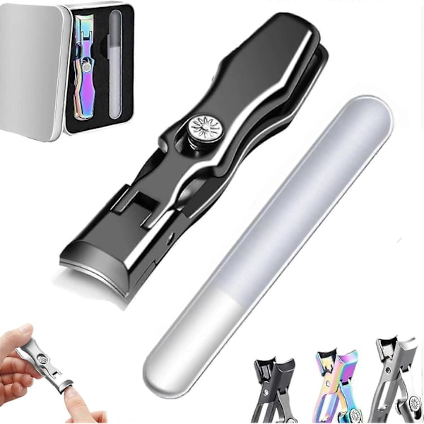 Sherum Nagelklippare, Satismoon Nagelklippare, Cumuul Nagelklippare, Comfort Clip Nagelklippare, Bärbara Ultrascharpa Nagelklippare, Ultrascharp Rostfritt Stål Black