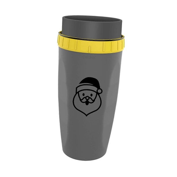 Bärbar Coverless Twist-mugg med isolerad kaffekopp i rostfritt stål Gray Santa Claus