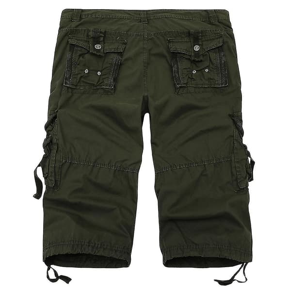 Mystdiy Herre Utendørs Casual Cargo Shorts Green 36