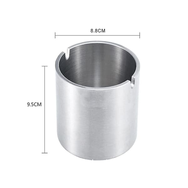 Vindtät Askkopp Bil Askkopp Auto Fordons Askkopp Hållare Dekor Silver 8.8x9.5cm