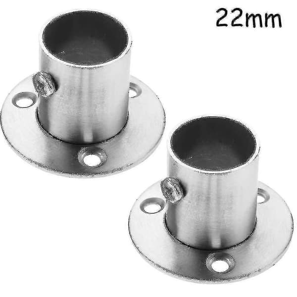 304 Rustfritt Stål Høy Fot Flenssete (2 stk) 22mm