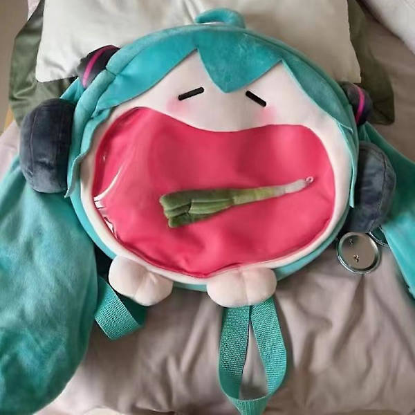 Hatsune Miku Ita Bag Plysch Kvinnor Väska Shool Student Ryggsäck Hatsune Miku Tote Väska Axel Flicka Present