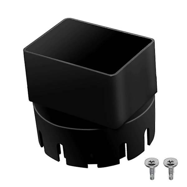 Nedløbsadapter med skruer til regnvandsrør PVC afløbsrør passer til 3 eller 4 Black 4x3inch