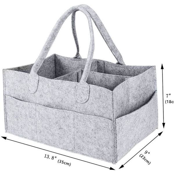 Nappy Caddy - Taitettava vauvan vaippakassi -järjestäjä, kannettava lastenhuoneen säilytyskori roskakori vaihdettavilla osastoilla