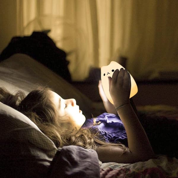 LED Natlampe, Silikon Natlampe til Børn, 8 Lystilstande