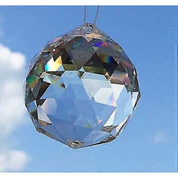 20mm Klar Kristallkula Prisma - 20 Stycken Hängande Hänge Solfångare För Tak 30mm
