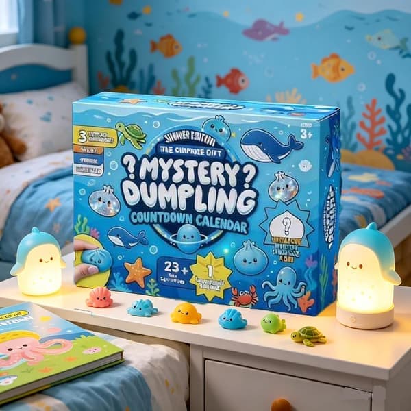 2026 mystisk dumpling julekalender, 24 tilfældige overraskelser, bløde klemme-stressbolde, fidget legetøj til nedtælling og gave
