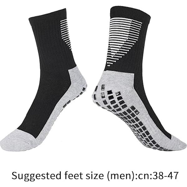 2 par Anti-slip Sport Sokker, Gummi Greb Fodbold Sokker Mænds Sports Sokker til Fodbold Basketball Baseball Yoga Løb Vandring Trekking