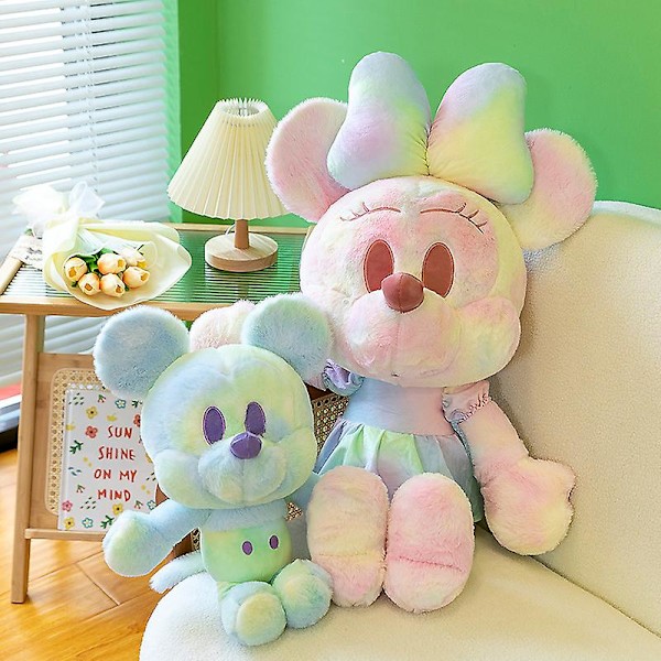 Virtaava Värikäs Mickey Minnie Plussilelu Miespari Nukke Mickey Mouse Minnie 60cm